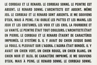 Marcel Broodthaers, Le Corbeau et le Renard (detail portfolio), 1967/68