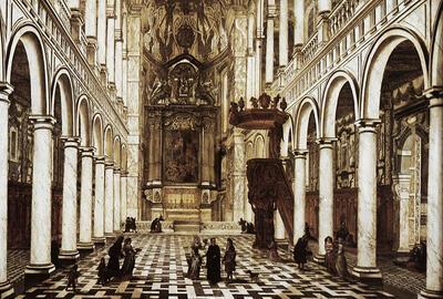 De barok in de zuidelijke Nederlanden. Willem van Ehrenberg (omstreeks 1630-1676). Het interieur van de Sint-Carolus-Borromeuskerk te Antwerpen. ca 1668.