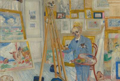 James Ensor (1860-1949). Het schilderend geraamte. Hypocrisie en ijdelheid in het profane portret.