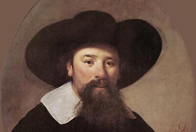 Govert Flinck, Menasse ben Israël, 1637, olieverf op paneel, 75 x 59 cm, gesigneerd en gedateerd G. Flinck, 1637. Bruikleen Mauritshuis, Den Haag 