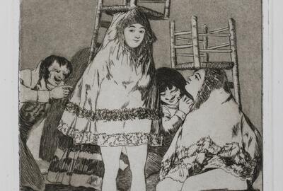 Francisco de Goya, Plate 26 from ' Los Caprichos': They've already got a seat (Ya tienen asiento.)