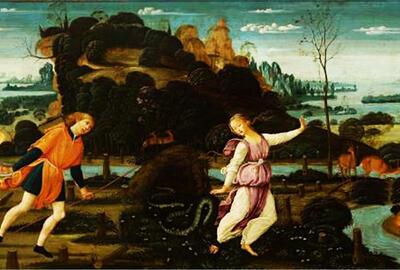 Jacopo del Sellaio (1442-1493), Orfeus en Eurydice, 