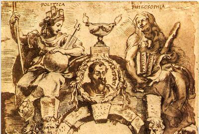 Peter Paul Rubens,  Ontwerp voor het  titelblad van Justus Lipsius, Opera Omnia