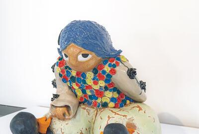 Pia Mougeot, werk in uitvoering (detail), 2025