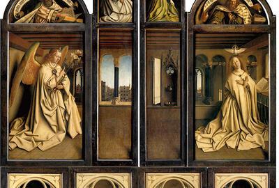 Hubrecht en Jan van Eyck, Het Lam-Godsretabel in gesloten toestand