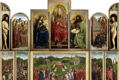 Hubrecht en Jan van Eyck, Het Lam­Godsretabel in geopende toestand, 