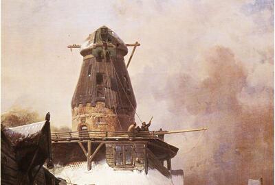 W. J. J. Nuyen, De oude molen in de winter, 1838. 