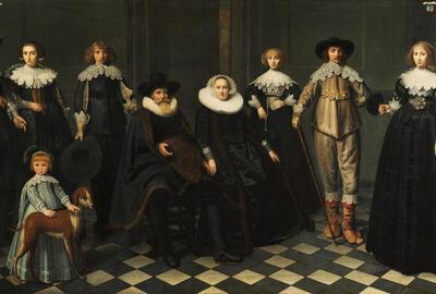 D. Santvoort, Burgemeester Dirk Basz Jacobs van Amsterdam met zijn gezin in 1635