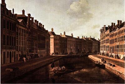 Gerrit Adriaensz. Berckheyde, Bocht in de Heerengracht te Amsterdam. 1685