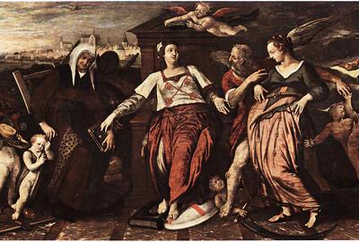 Izaak Nicolai van Swanenburgh, De Stedemaagd met de Oude en Nieuwe Neringhe