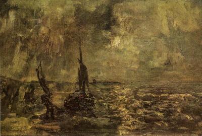 Louis Artan de Saint-Martin, Opkomend onweer bij  nacht (Zeegezicht) 