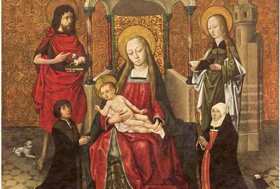 Onbekend Meester, O.-L.-Vrouw met heiligen en schenkers 