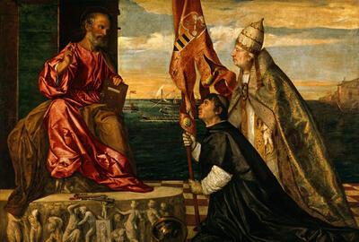 Titiaan Vecellio, Jacopo Pesaro door paus Alexander VI aan  de H. Petrus voorgesteld 