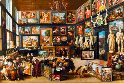 Willem van Haecht, De kunstkamer van  Cornelis van der Geest, 1628