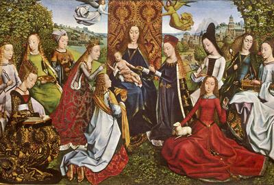 Meester van de legende  van de H. Lucia, O-L.-Vrouw met  vrouwelijke heiligen 