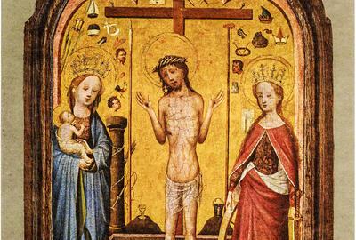 Meester van de Heilige Veronica, Genaamd Meister Wilhelm, De man van smarten tussen de H. Maagd en de H. Catharina