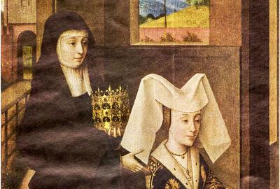 Petrus Christus, De Schenkster met de Heilige Elisabeth