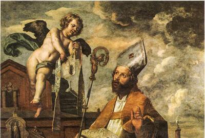 Theodoor van Loon, Sint Hubertus ontvangt de stool, 1620