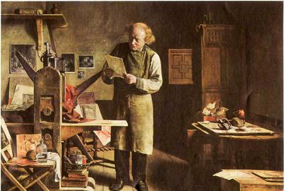 Henri de Braekeleer, De Koperplaatdrukker, 1875