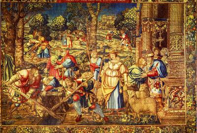 Barend van Orley, Jacob door Laban verwelkomd
