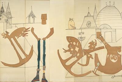 Saul Steinberg, The Americans - Farmers - Middle West (1958)