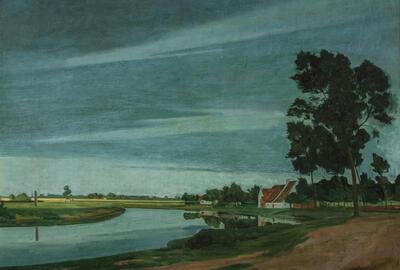  Valerius De Saedeleer, Kalme avond aan de rivier, Museum ’t Gasthuys, Aalst